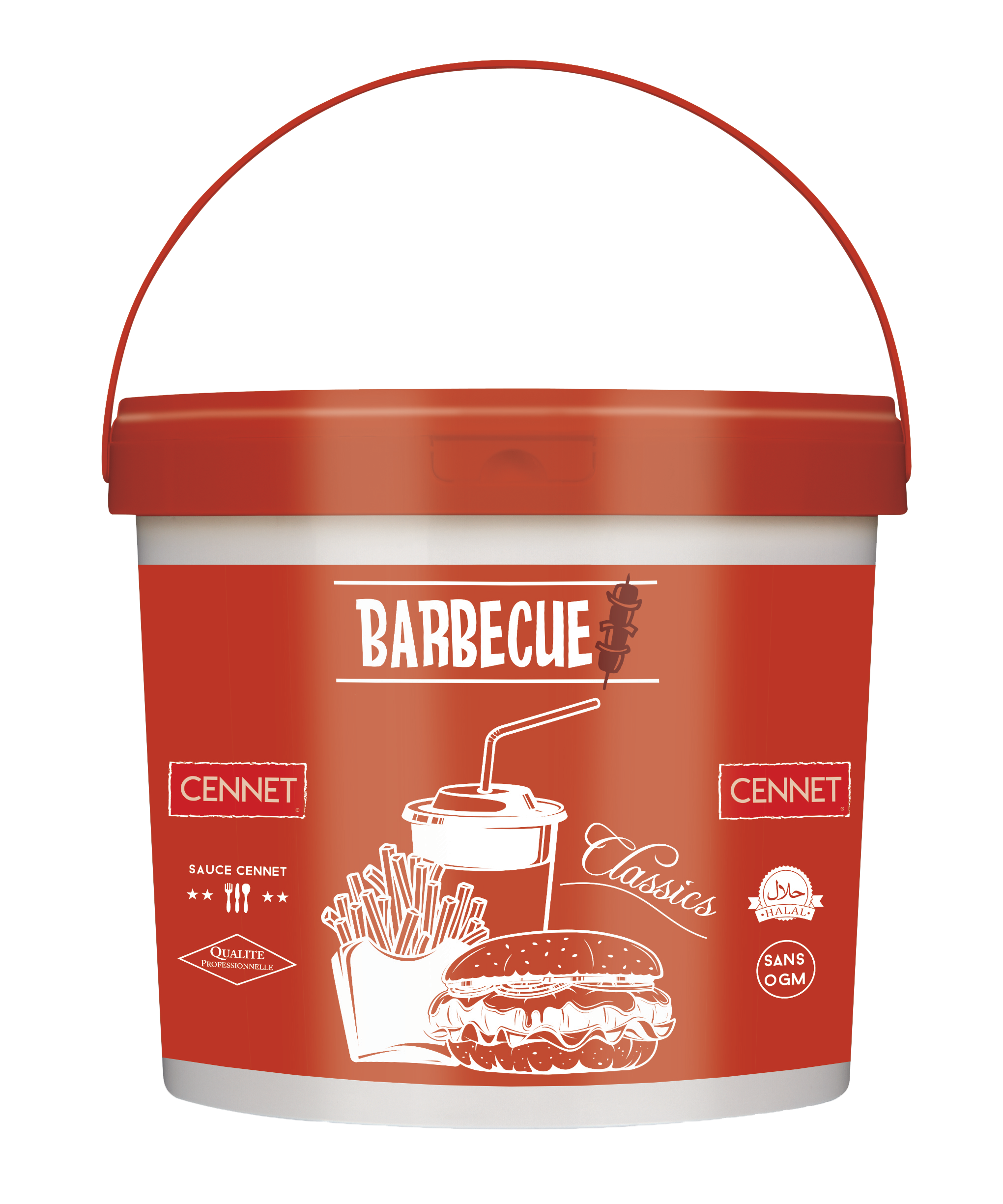 00833_CENNET - Sauce barbecue seau 5L