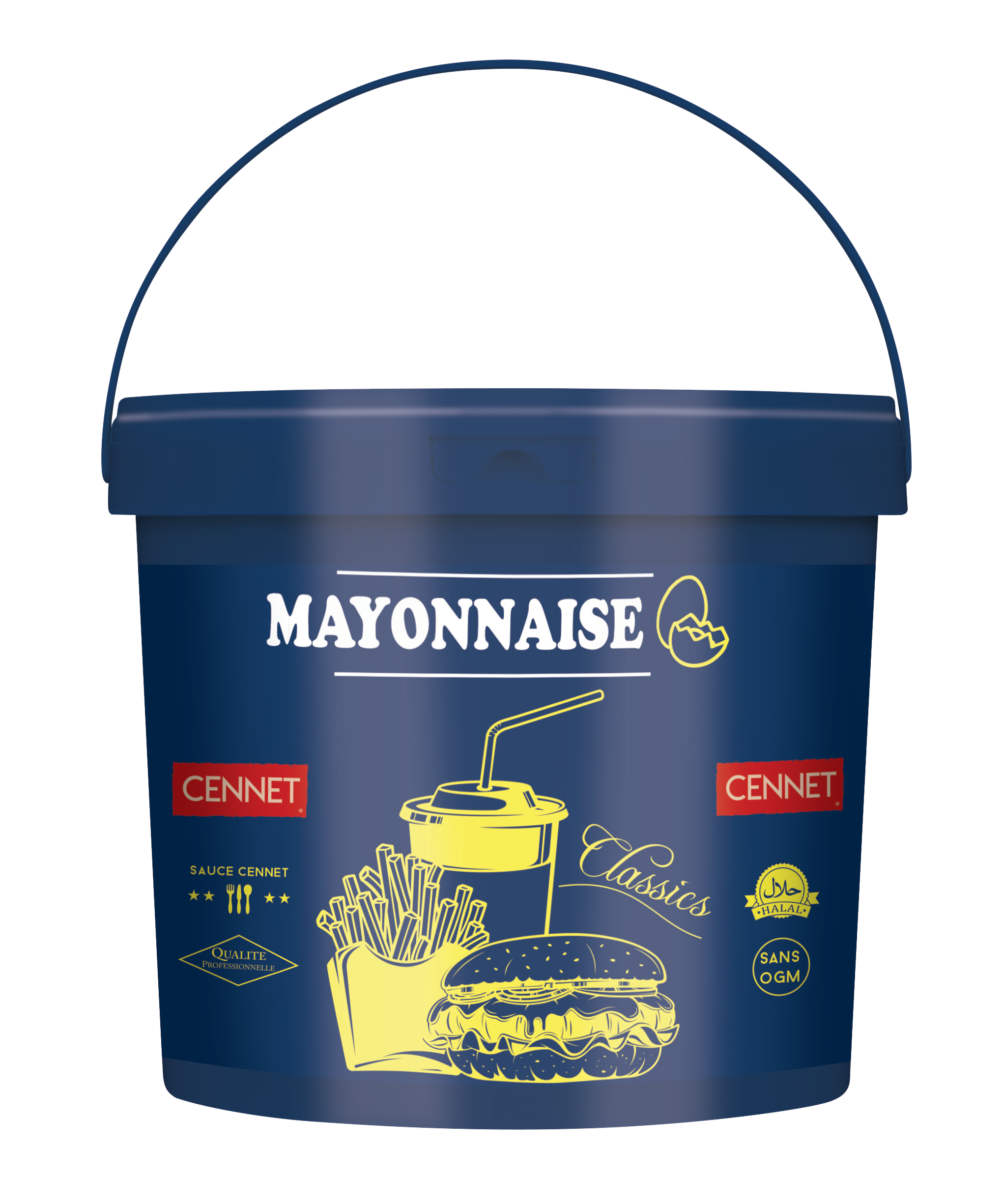 00836_CENNET - Sauce mayonnaise 70% (bleu) seau 5L